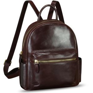 Leather Backpack Purse for Women Vintage Casual Daypack Handmade🦞